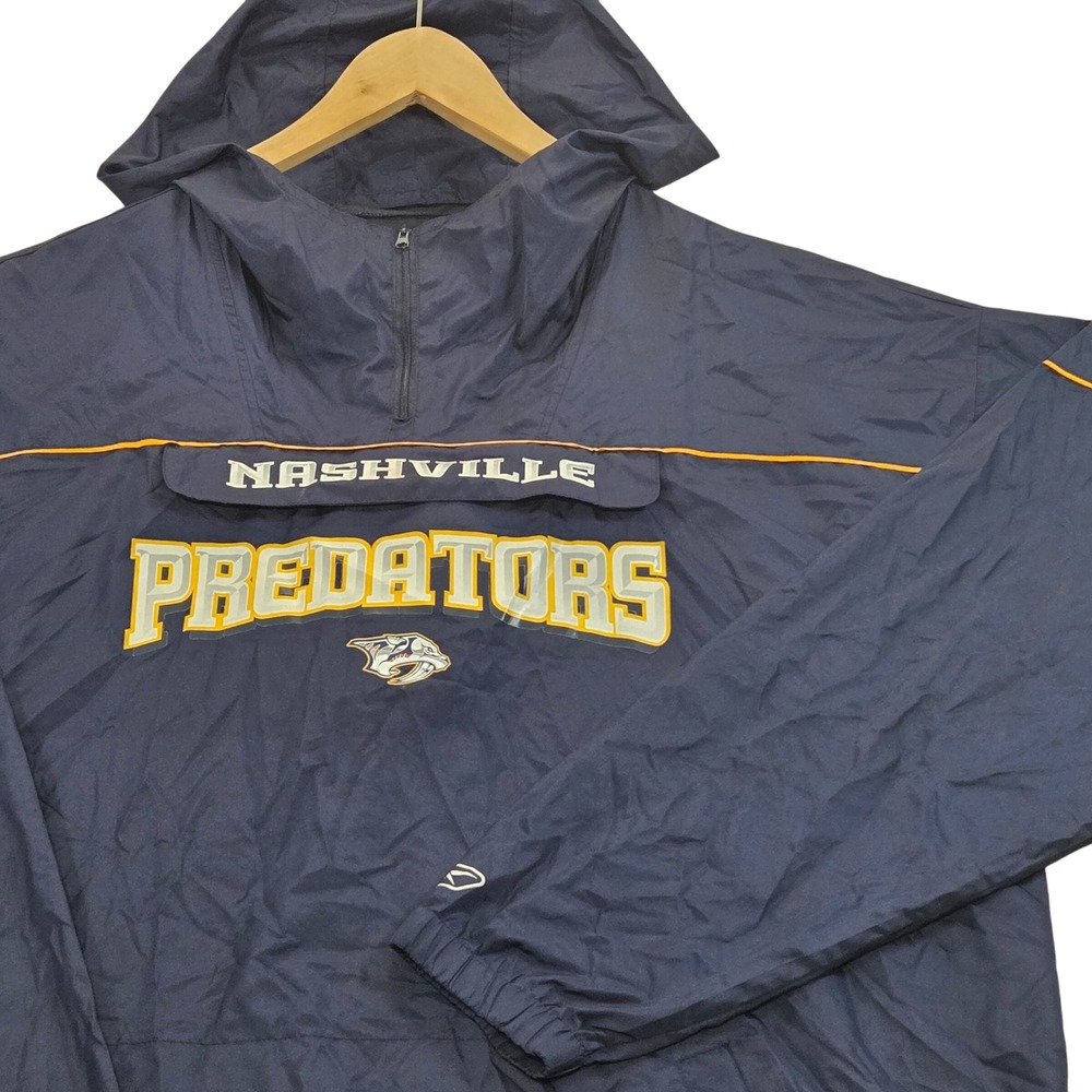 CCM Nashville Predators NHL Pullover Jacket XL Mens‎ Hockey Windbreaker